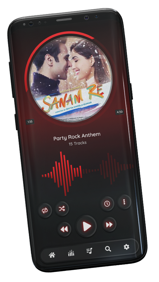 Music Player Screen Mockup